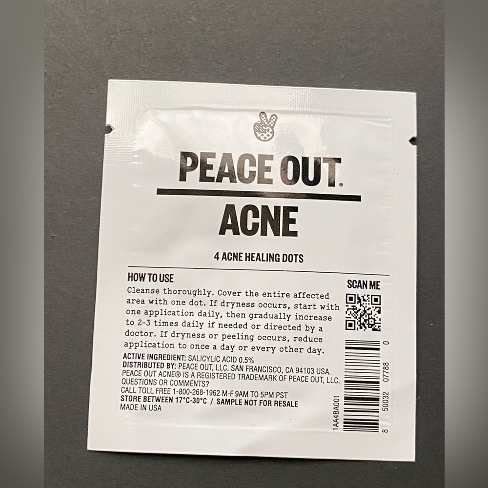 Peace Out Acne 4 healing dots SAMPLE